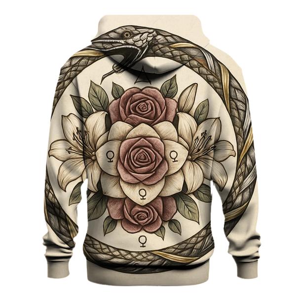 Alchemical Garden Ouroboros designer hoodies