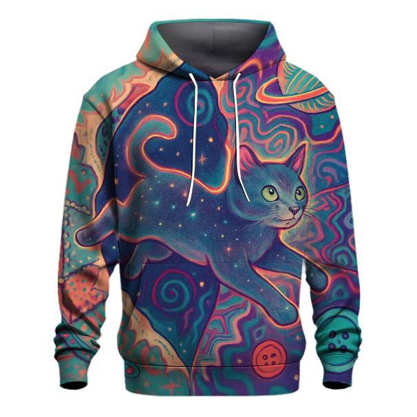 Patchwork Dimension Cat premium hoodies