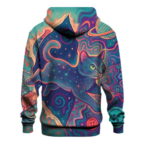 Patchwork Dimension Cat premium hoodies