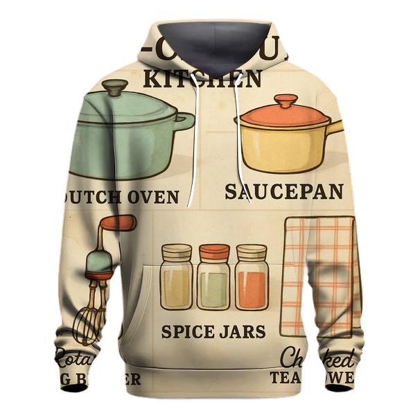 Retro Kitchen Recipe Wall Chart pullover hoodies