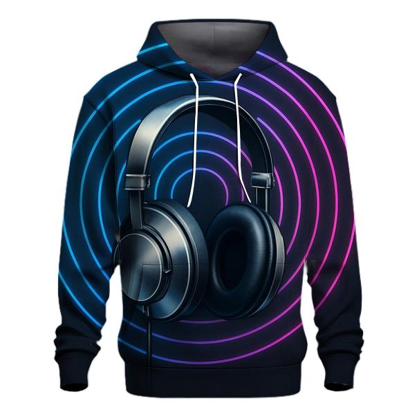 Chrome Headphone Echo graphic hoodies