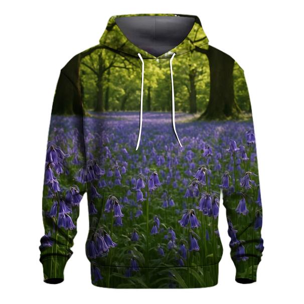 Bluebells Under Ancient Oak Canopy premium hoodies