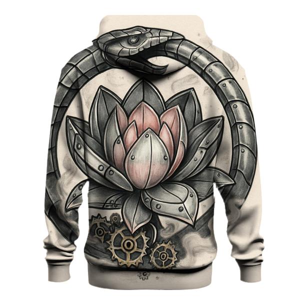Mechanical Lotus Ouroboros hoodie styles