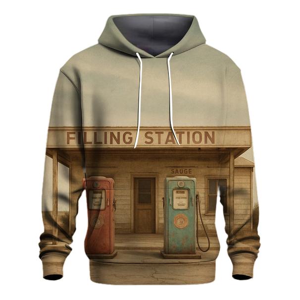 Vintage Country Gas Station Stop graphic hoodies