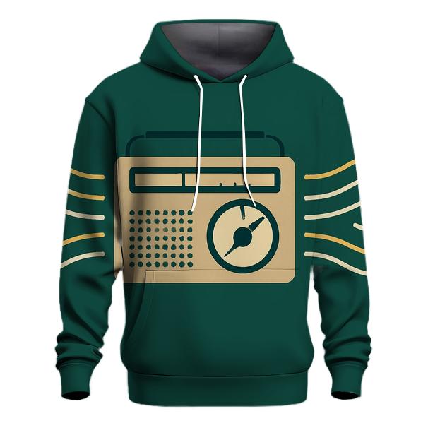 Analog Radio Wave Lines lightweight hoodies