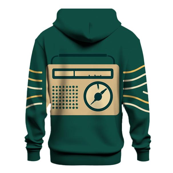 Analog Radio Wave Lines lightweight hoodies
