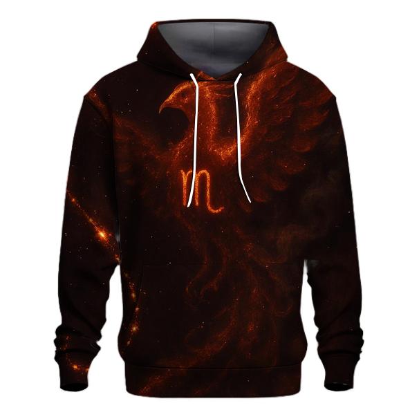 Scorpio Starlit Phoenix Ascension graphic hoodies