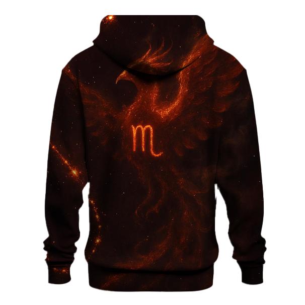 Scorpio Starlit Phoenix Ascension graphic hoodies