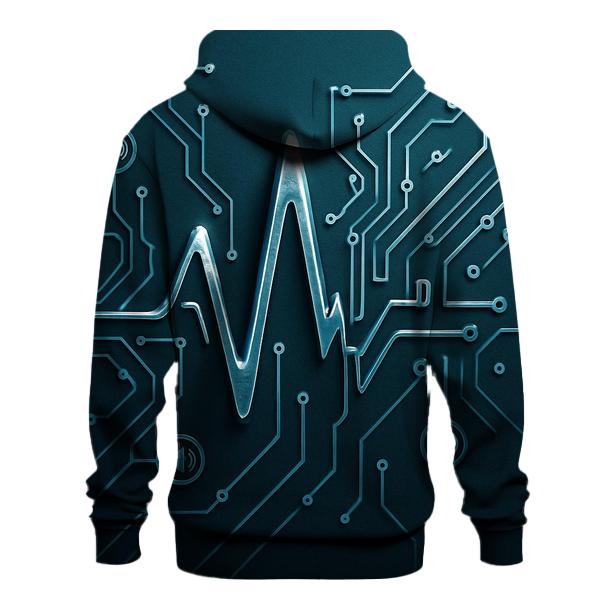 Chrome Soundwave Circuit printed hoodies