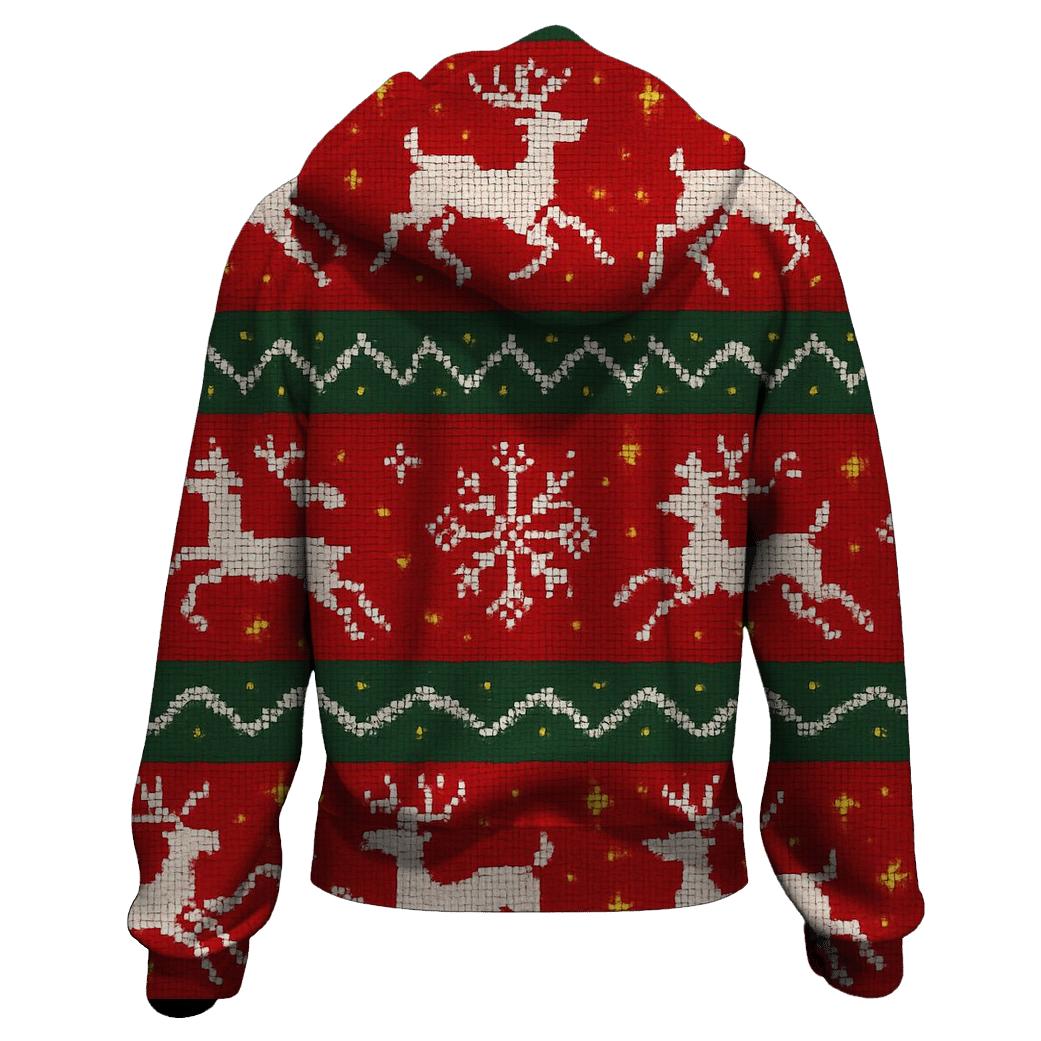 Tangled Tinsel Reindeer Stripes hoodies fashion
