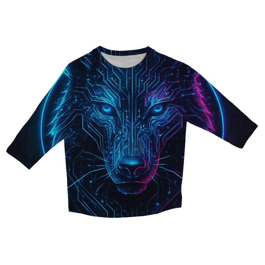 Lunar Circuit Wolf custom 3/4 sleeve shirts