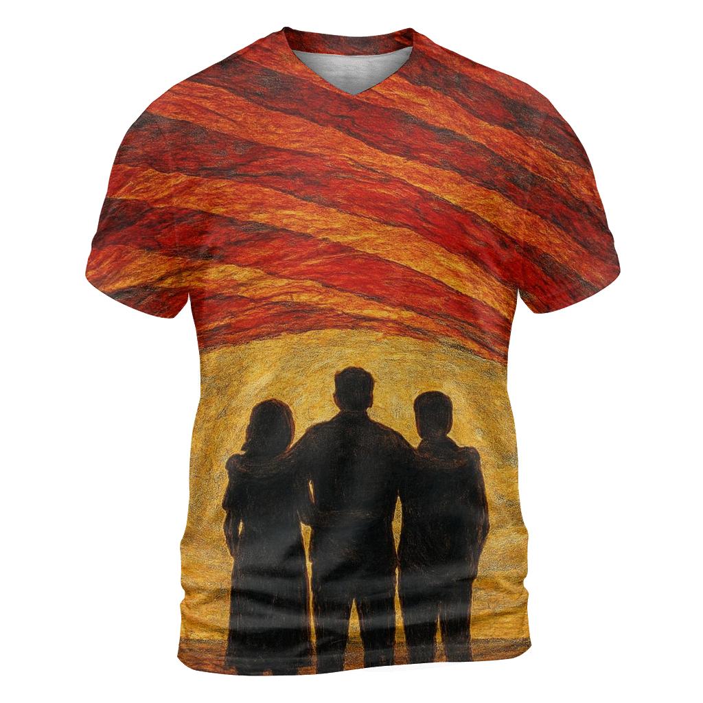 Threads Of Her Courage In Our Sky creative print fashion shirts