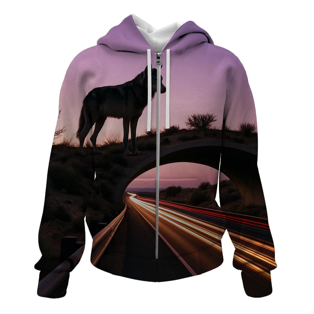 Desert Highway Overpass Wolf Crossing hoodie trends