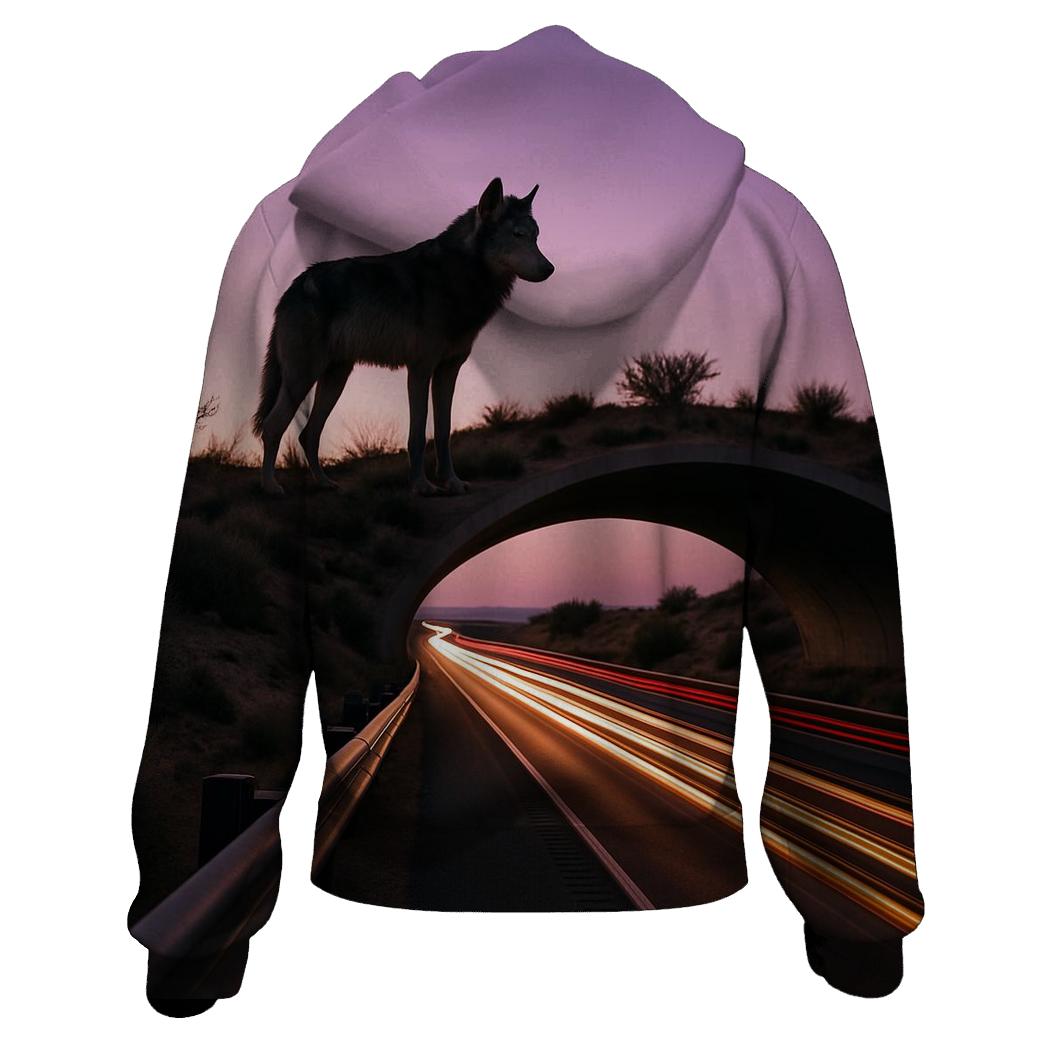 Desert Highway Overpass Wolf Crossing hoodie trends