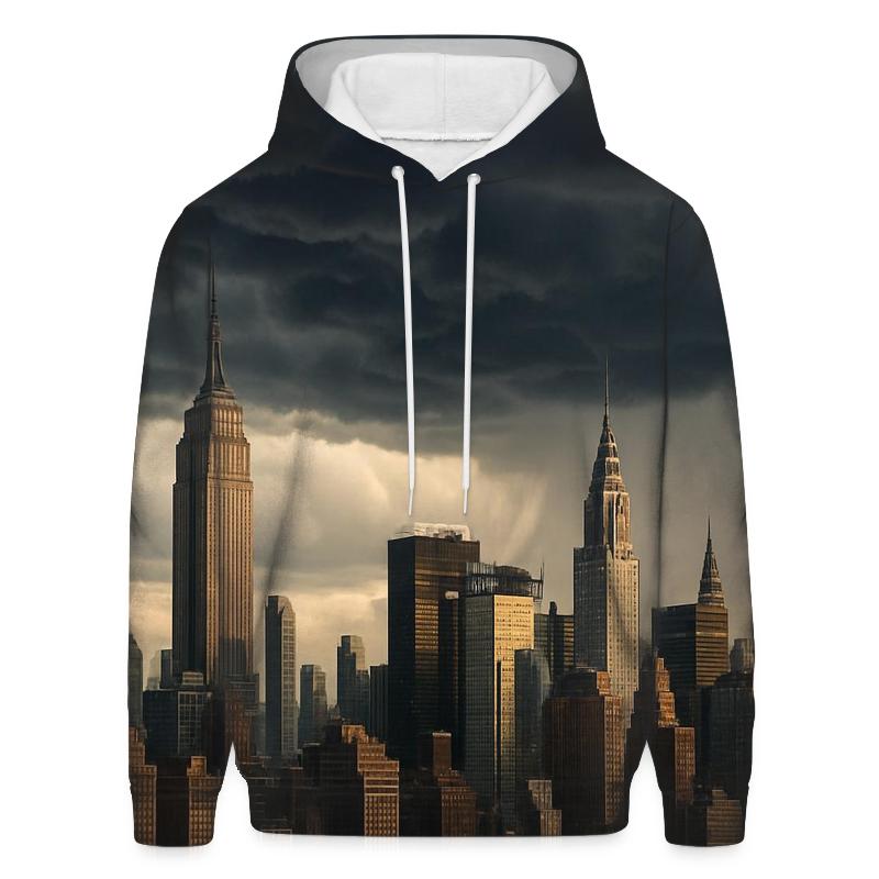 Late Summer Storm Over Midtown lightweight hoodies