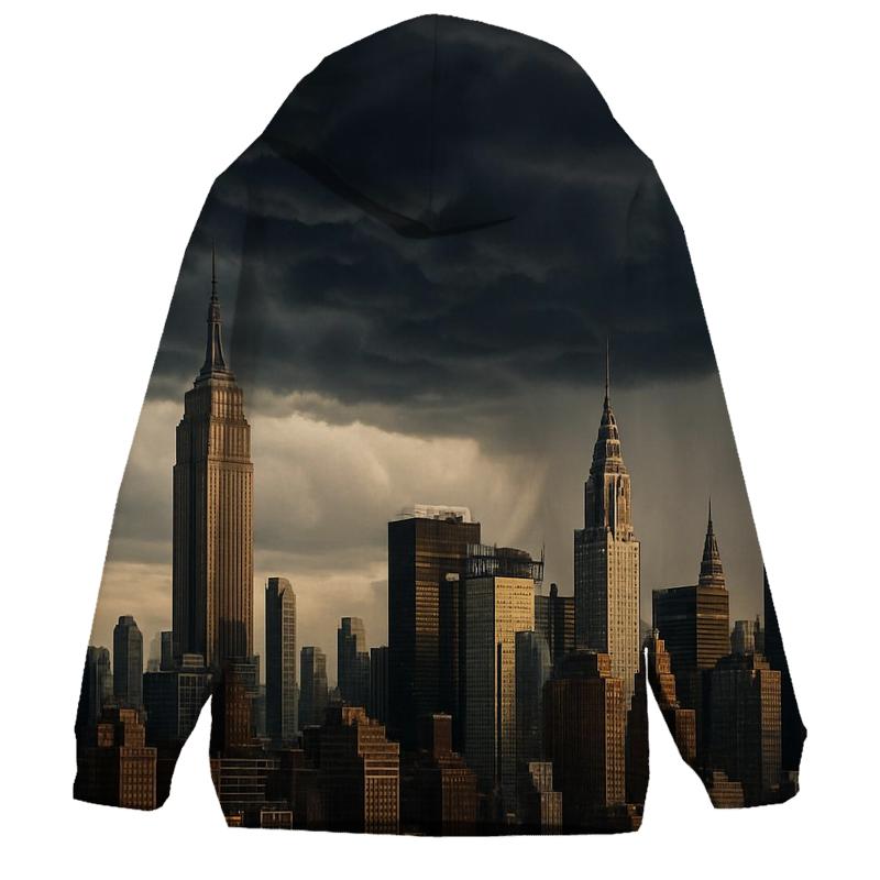Late Summer Storm Over Midtown lightweight hoodies