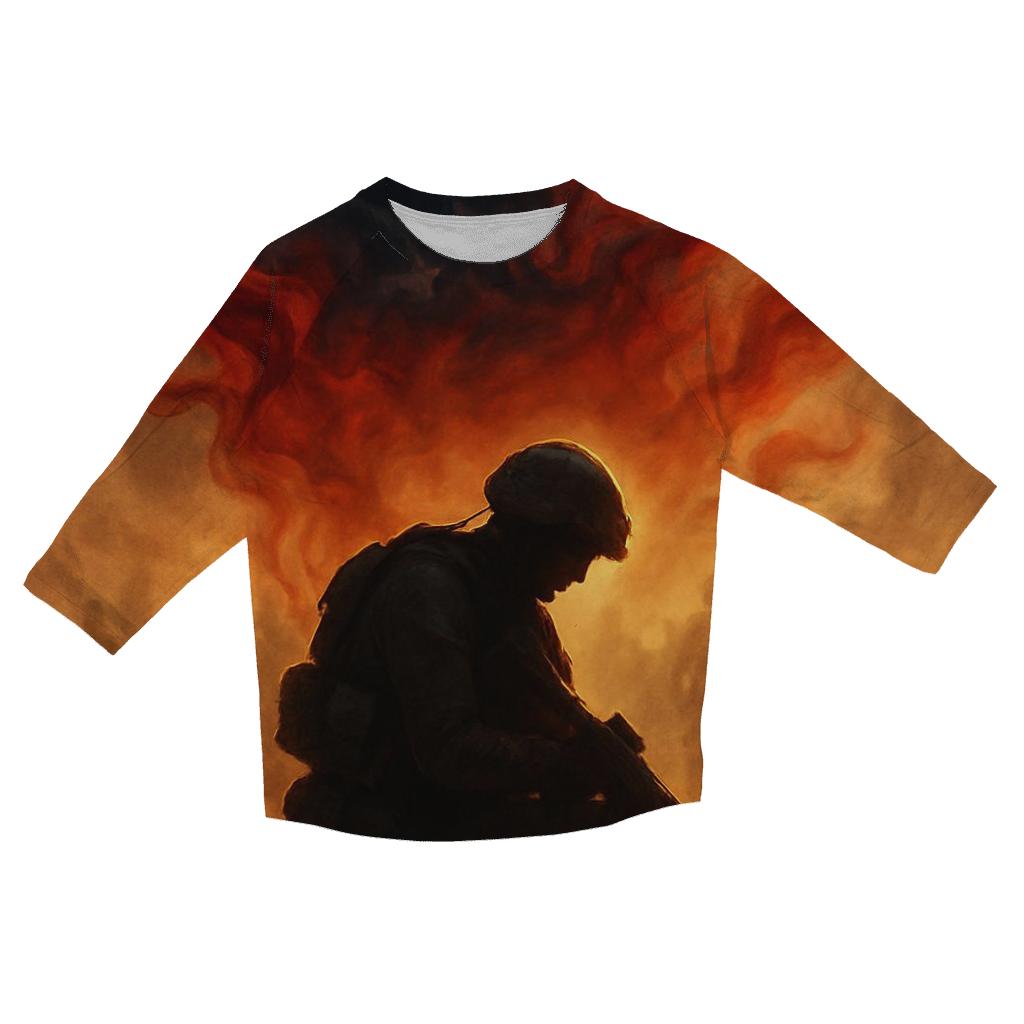 Guardians Of The Silent Watch printed three quarter sleeve shirts