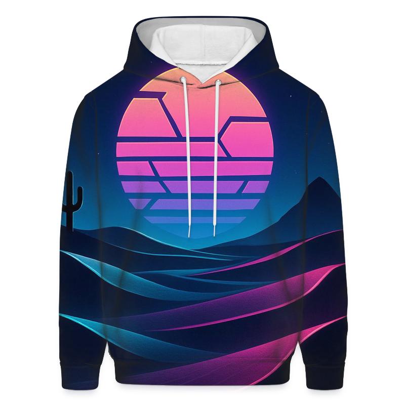 Neon Desert Mirage designer hoodies