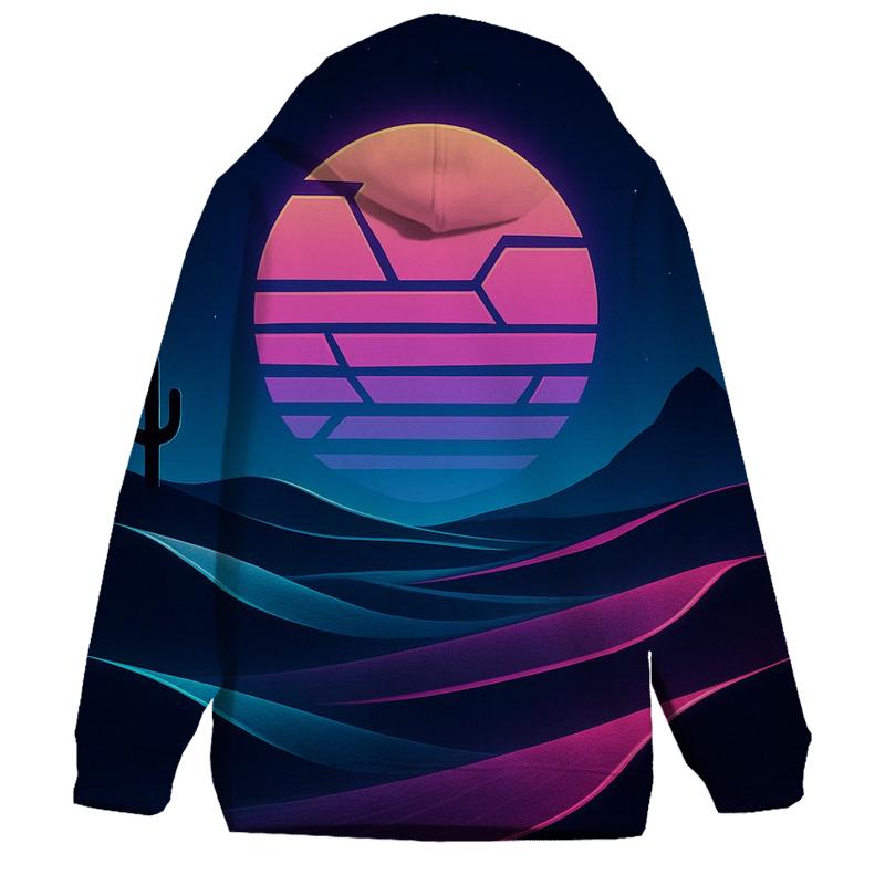 Neon Desert Mirage designer hoodies