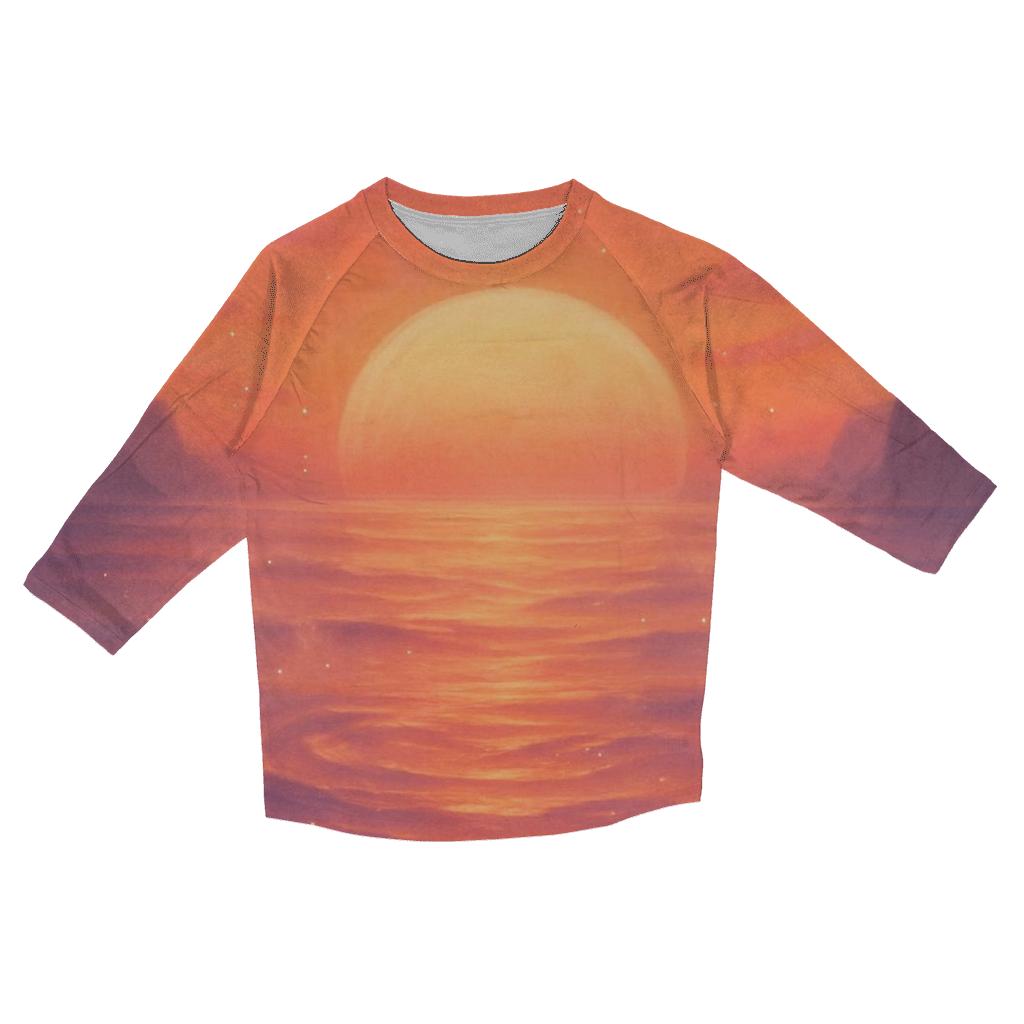Celestial Ember Tides fashion 3/4 sleeve shirts