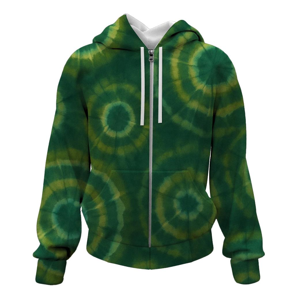 Overdye Forest Ripple Rings heavyweight hoodies