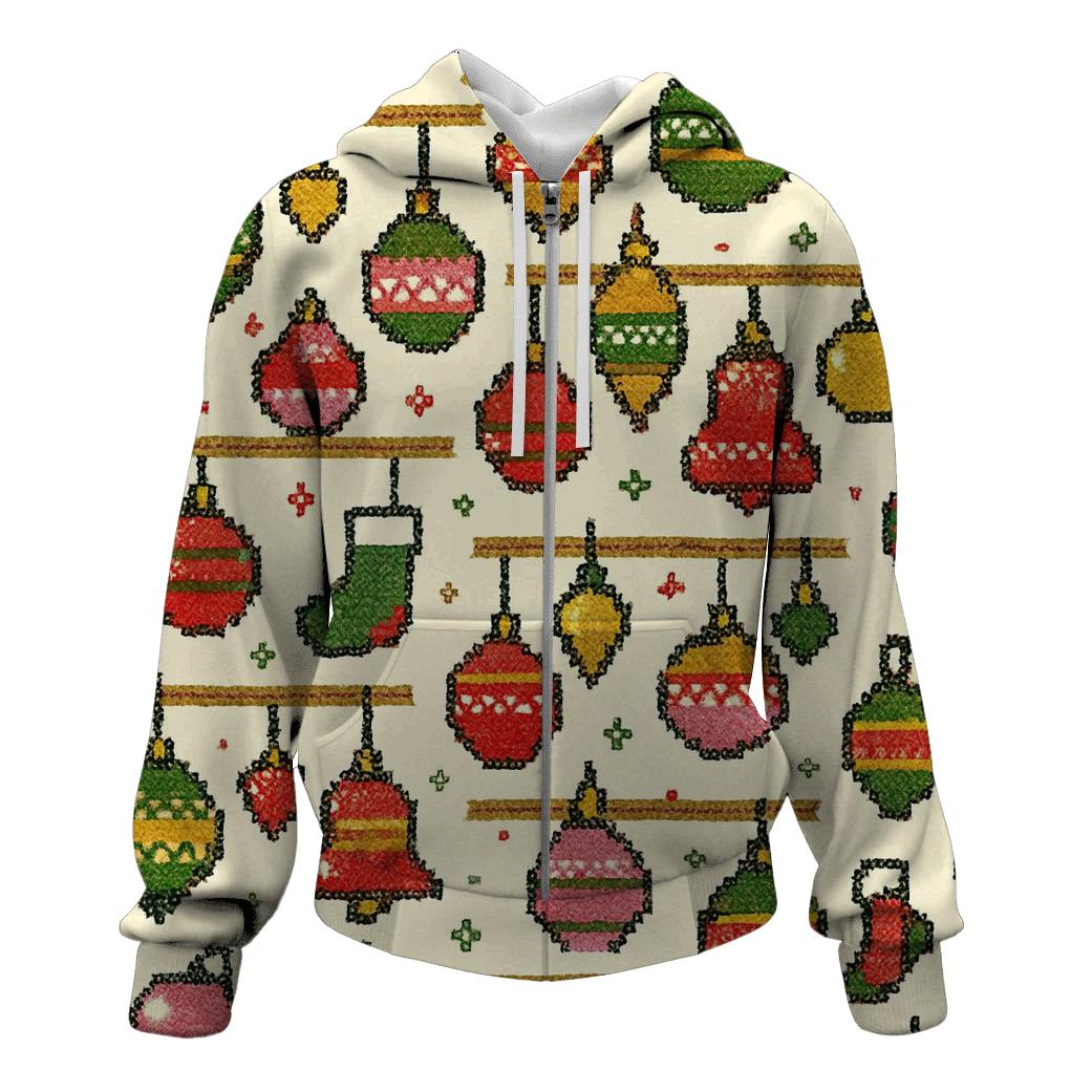 Mismatched Ornament Ladder Bands graphic hoodies
