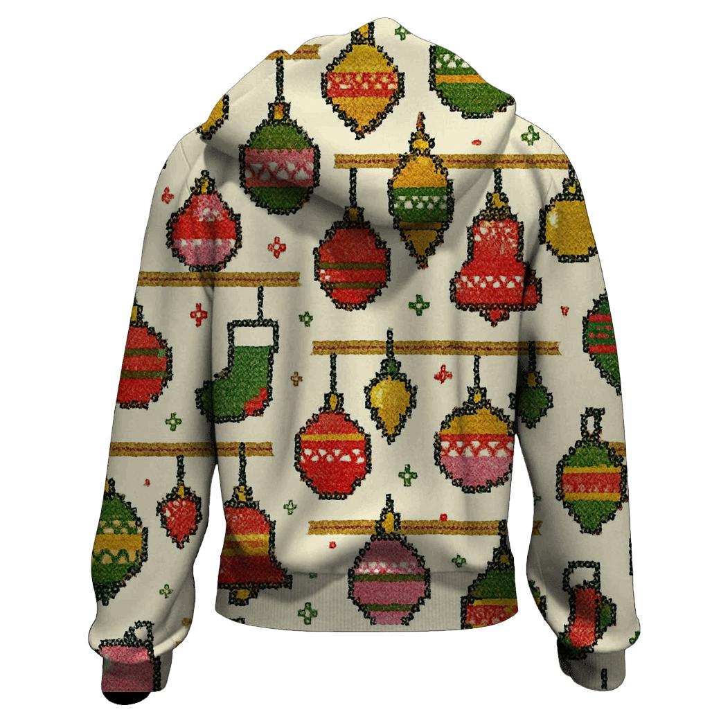 Mismatched Ornament Ladder Bands graphic hoodies