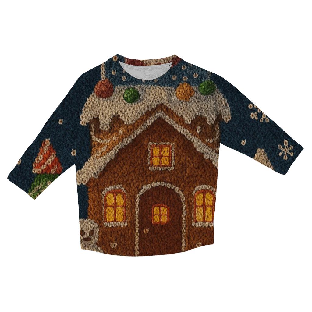 Gingerbread Galaxy Cabin fashion 3/4 sleeve shirts