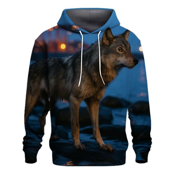 Harbor Lights Urban Coastal Wolf hoodie designs