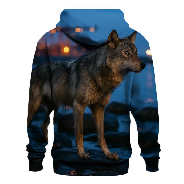 Harbor Lights Urban Coastal Wolf hoodie designs
