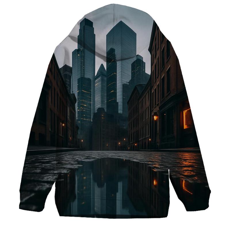 Financial District Reflections After Rain custom hoodies