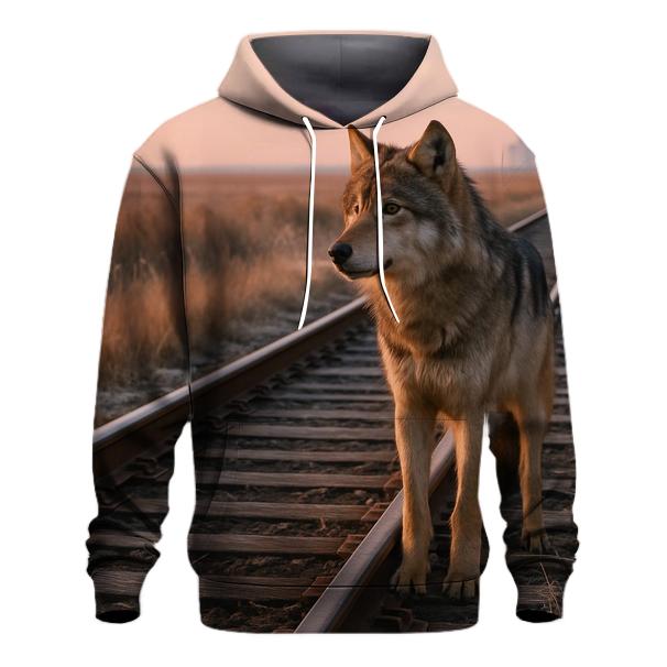Railway Crossing Prairie Wolf Vigil hoodie designs
