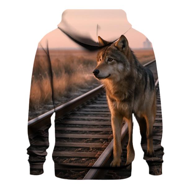 Railway Crossing Prairie Wolf Vigil hoodie designs