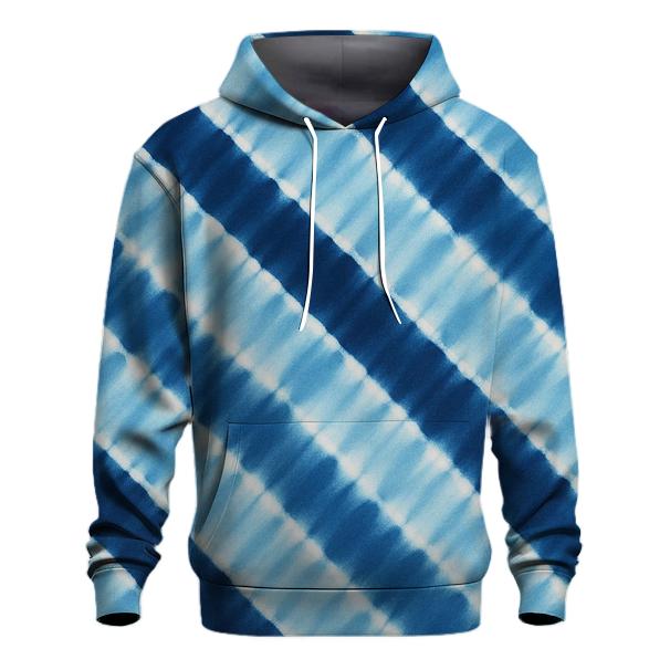 Indigo Arashi Rainfall Stripes printed hoodies