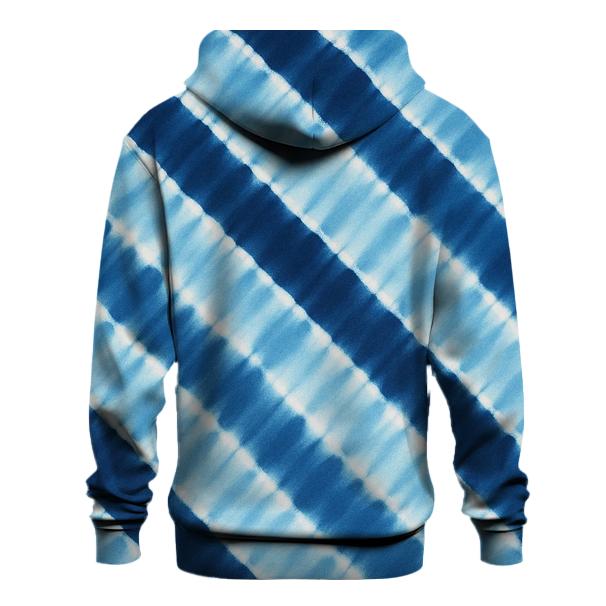 Indigo Arashi Rainfall Stripes printed hoodies