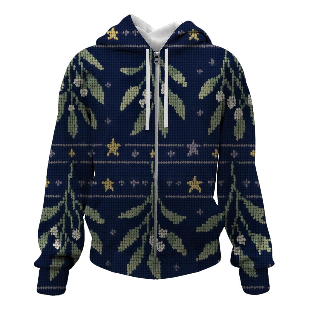 Midnight Mistletoe Star Bands heavyweight hoodies
