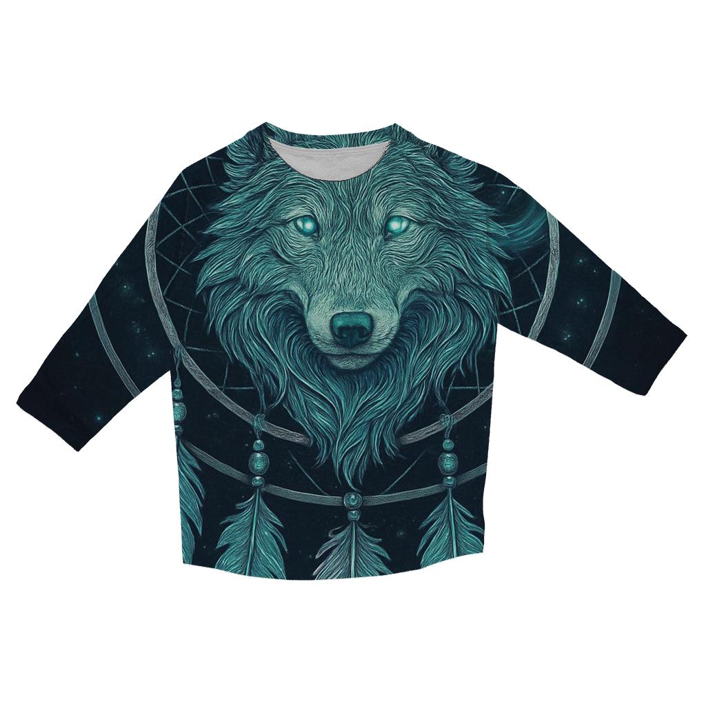Dreamcatcher Aurora Wolf designer 3/4 sleeve blouses