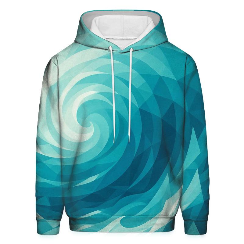 Geometric Ocean Currents custom hoodies