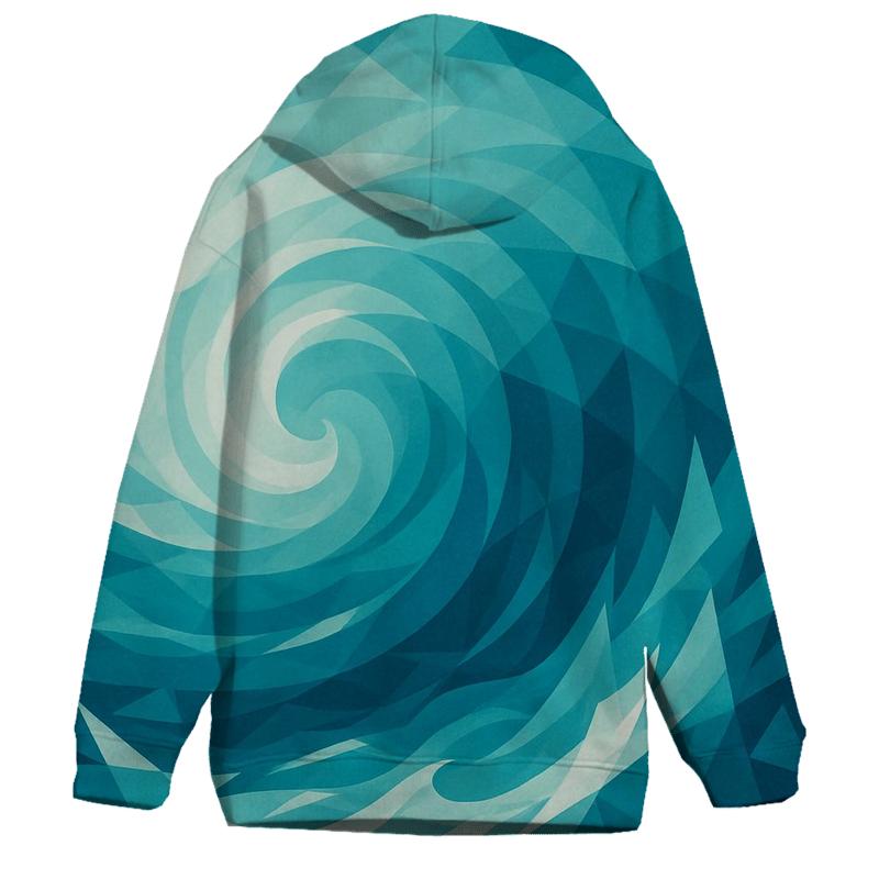 Geometric Ocean Currents custom hoodies
