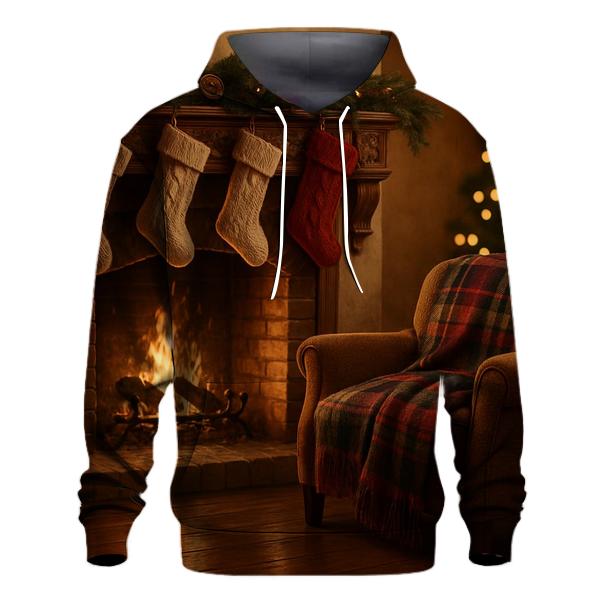 Grandmas Hearth On Christmas Eve heavyweight hoodies