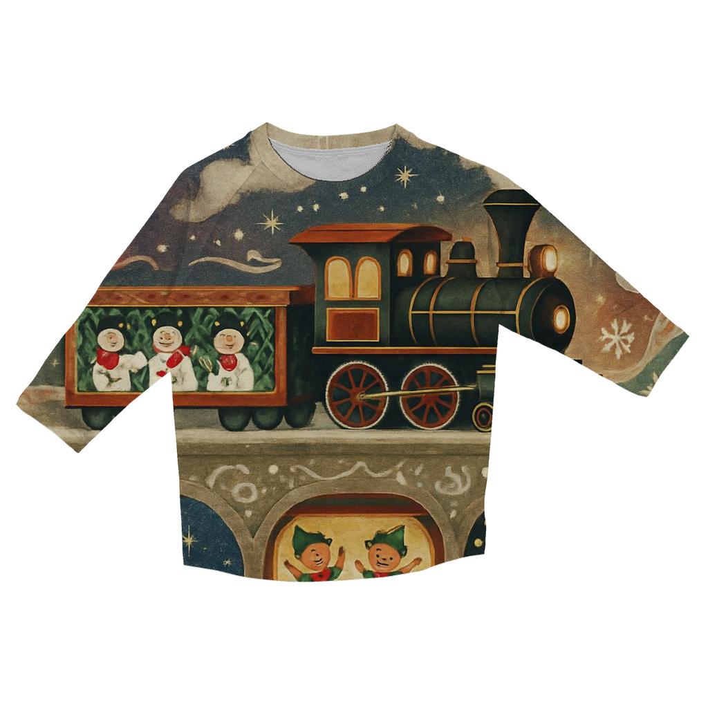 Midnight Polar Express Party casual three quarter sleeve shirts