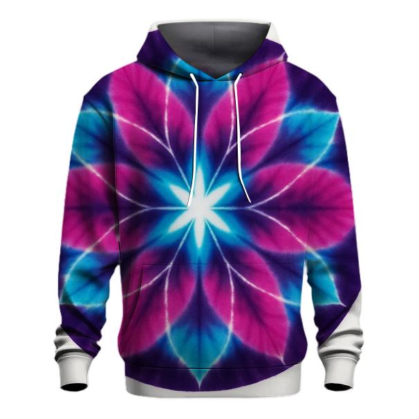 Cyan Lotus Mandala Spin lightweight hoodies