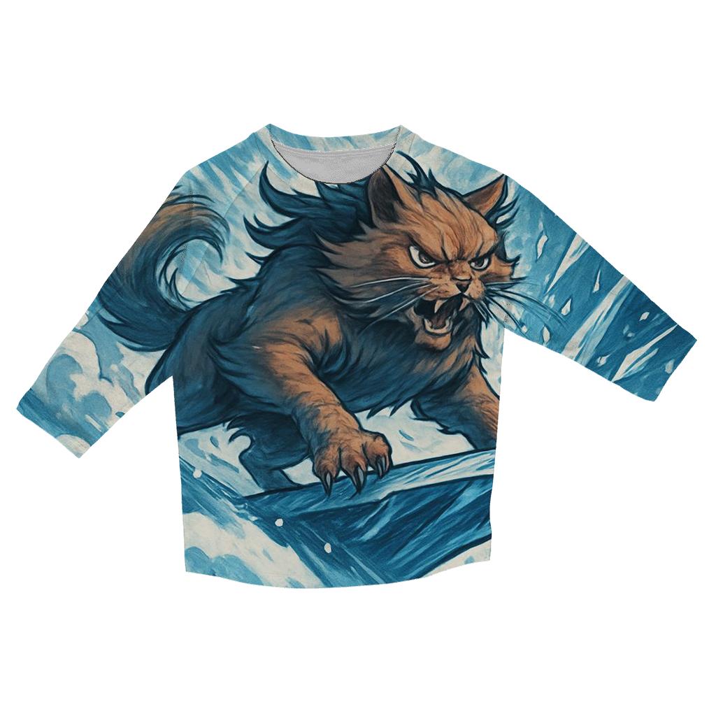 Arctic Storm Rider Snow Cat trendy 3/4 sleeve tops