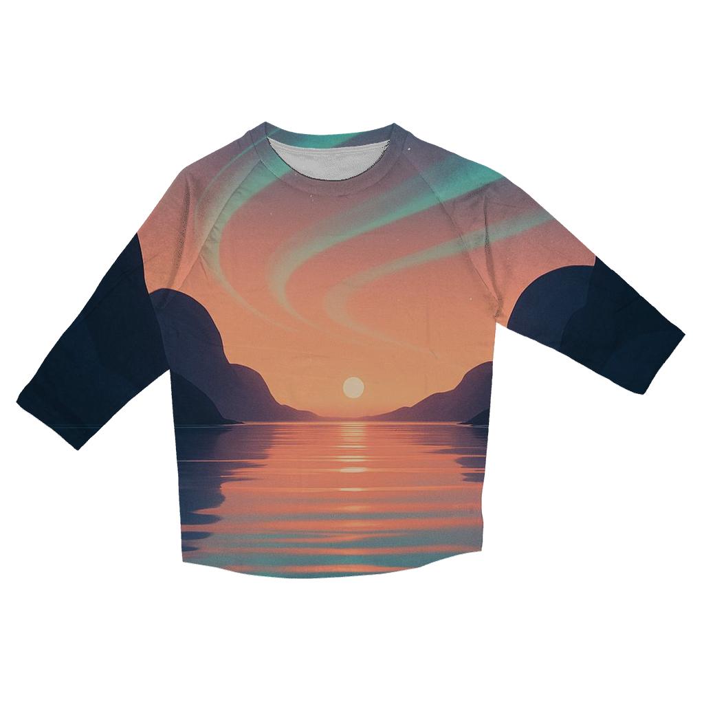 Aurora Lagoon Sundown printed three quarter sleeve shirts