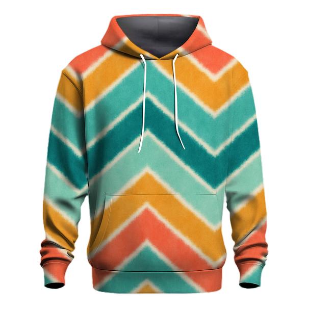 Coral Chevron Accordion Waves hoodie styles