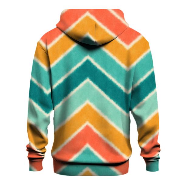 Coral Chevron Accordion Waves hoodie styles