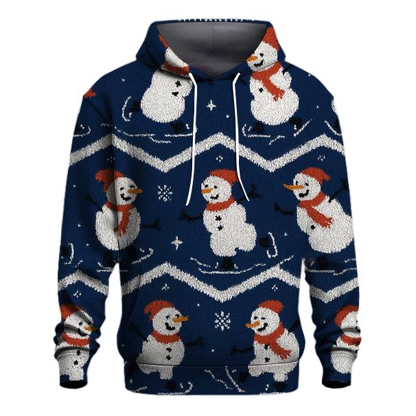Snowman Skating Zigzag Bands hoodie designs