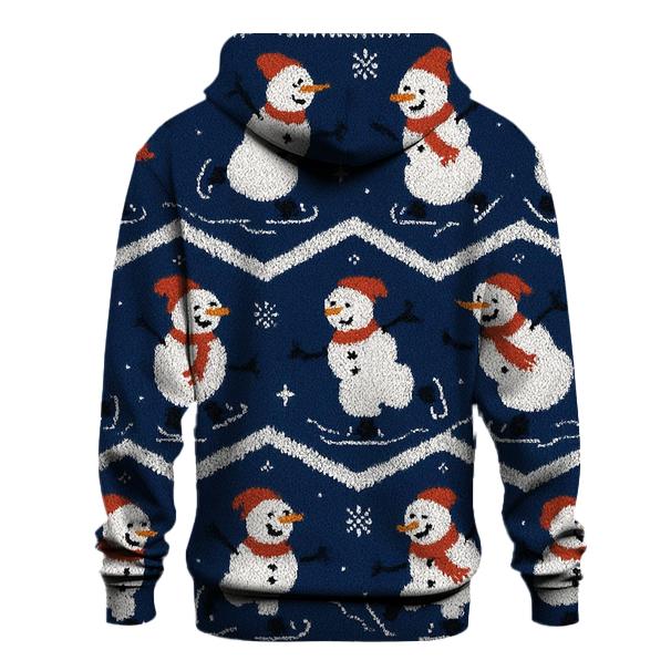 Snowman Skating Zigzag Bands hoodie designs