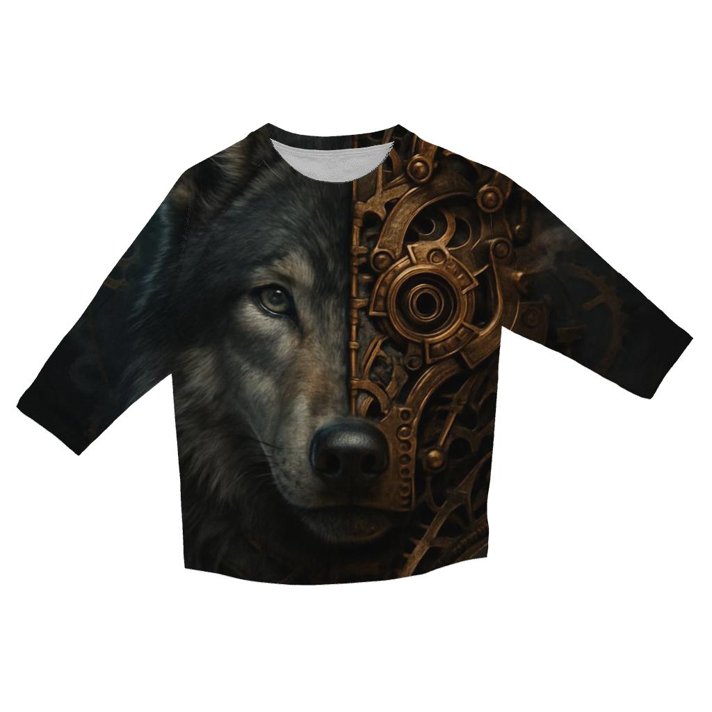 Mechanical Moon Mask Wolf custom 3/4 sleeve shirts