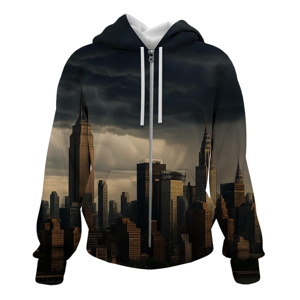 Late Summer Storm Over Midtown custom hoodies
